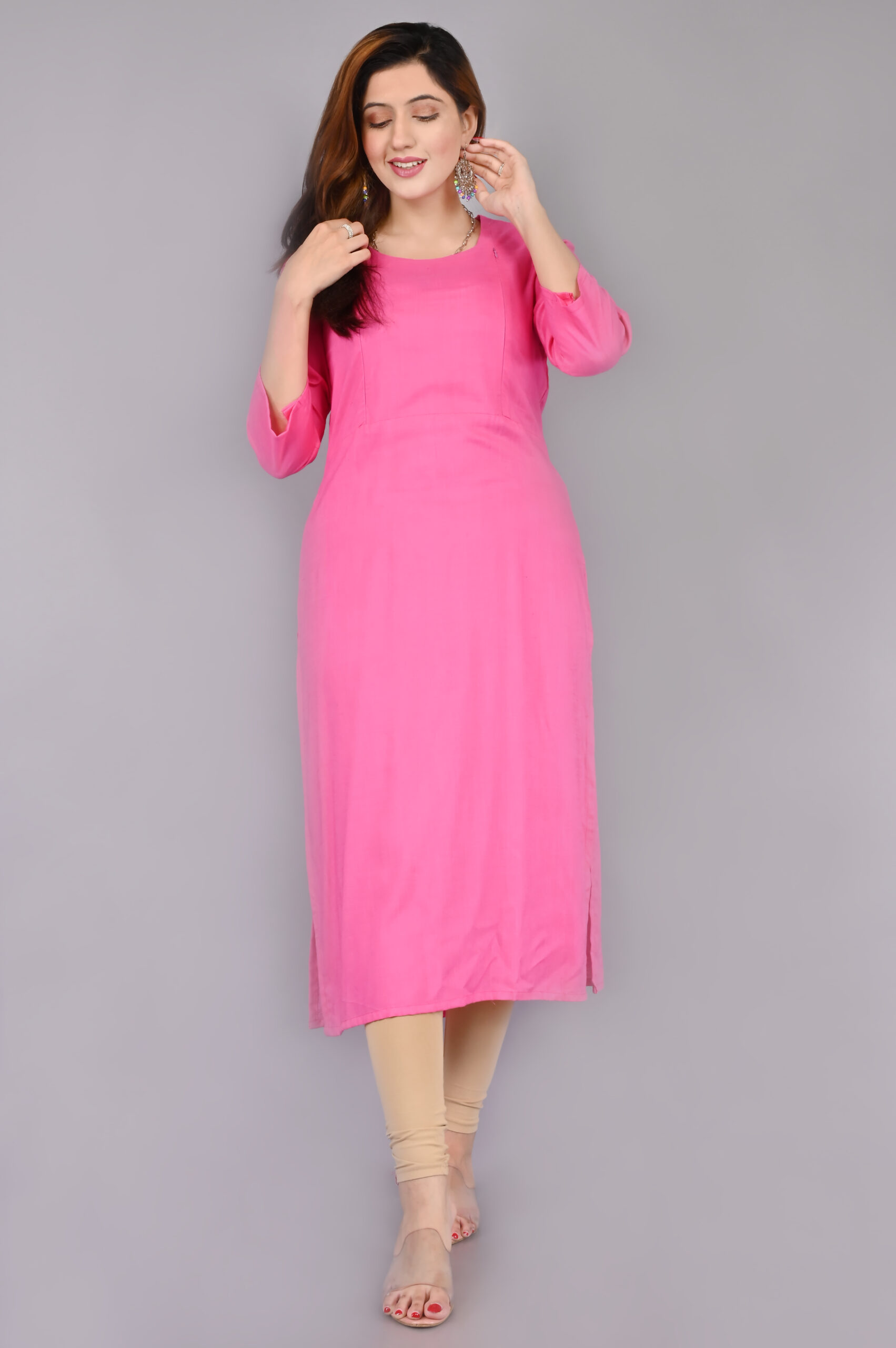 Buy Jaipur Kurti Women Pink & White Striped Kurta With Trousers - Kurta  Sets for Women 14138848 | Myntra